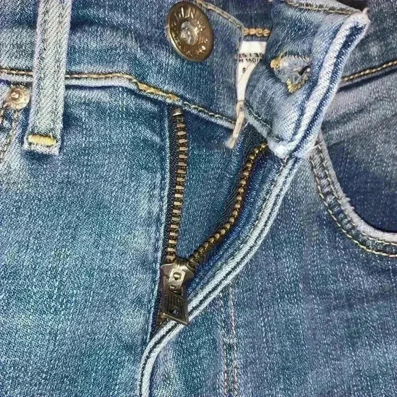 H&M Women's Blue Medium Wash 5-Pocket Shaping Skinny High Waist Denim Jeans Sz25 - Picture 4 of 13